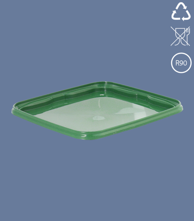 LID FOR SQUARE-BUCKET 198 x 198 mm Re90 / GREEN