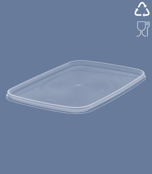 LID FOR RECTANGULAR-CUP RA 192 x 128 mm / TRANSP.