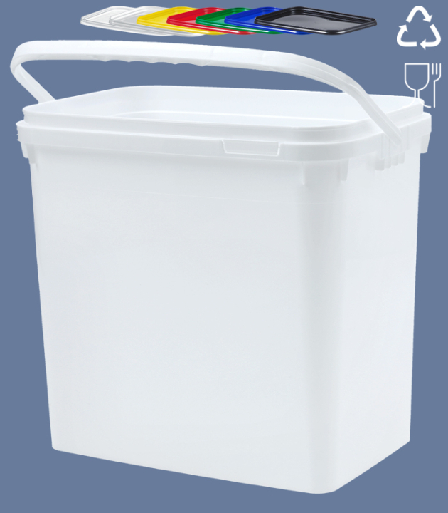 RECHTECK- EIMER 10,6 L EKO (hoch) / WEISS