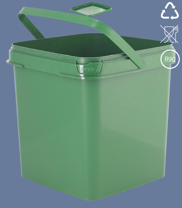 QUADRAT-EIMER 5,9 L Re90 / GREEN