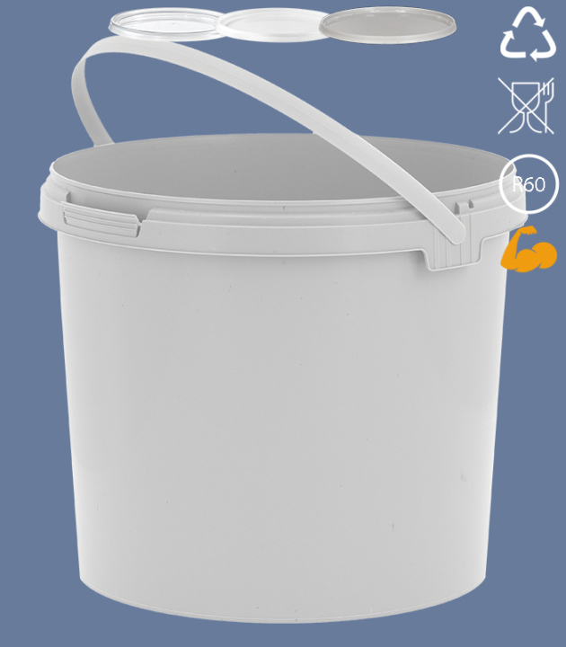 ROUND-BUCKET 5,5 L Re60 / GREY